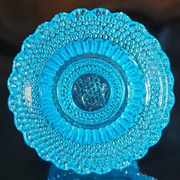 Vntg Degenhart ⭐️Star and Dewdrop💧 Aqua Salt Cellar - Picture 8 of 10